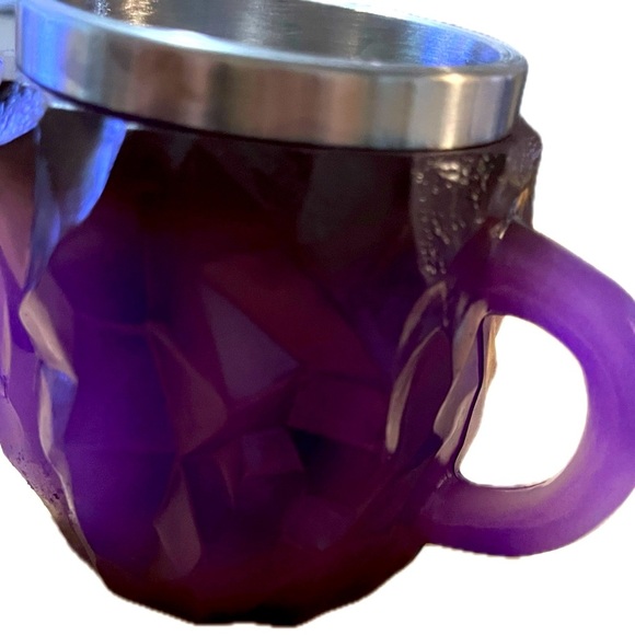 Purple Geometric Mug with Stainless Steel insert - Picture 5 of 5